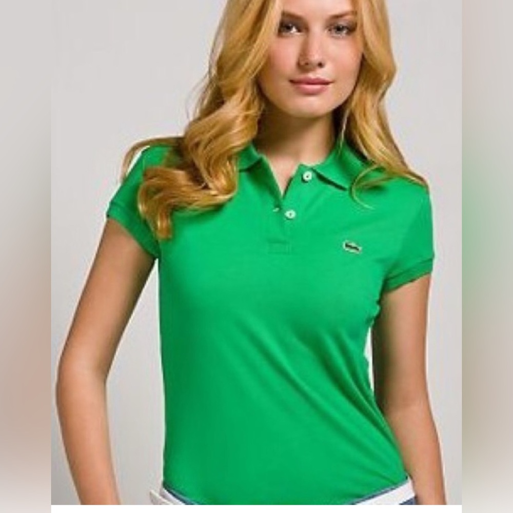 🐊Lacoste polo shirt bright green color Size 44 XL